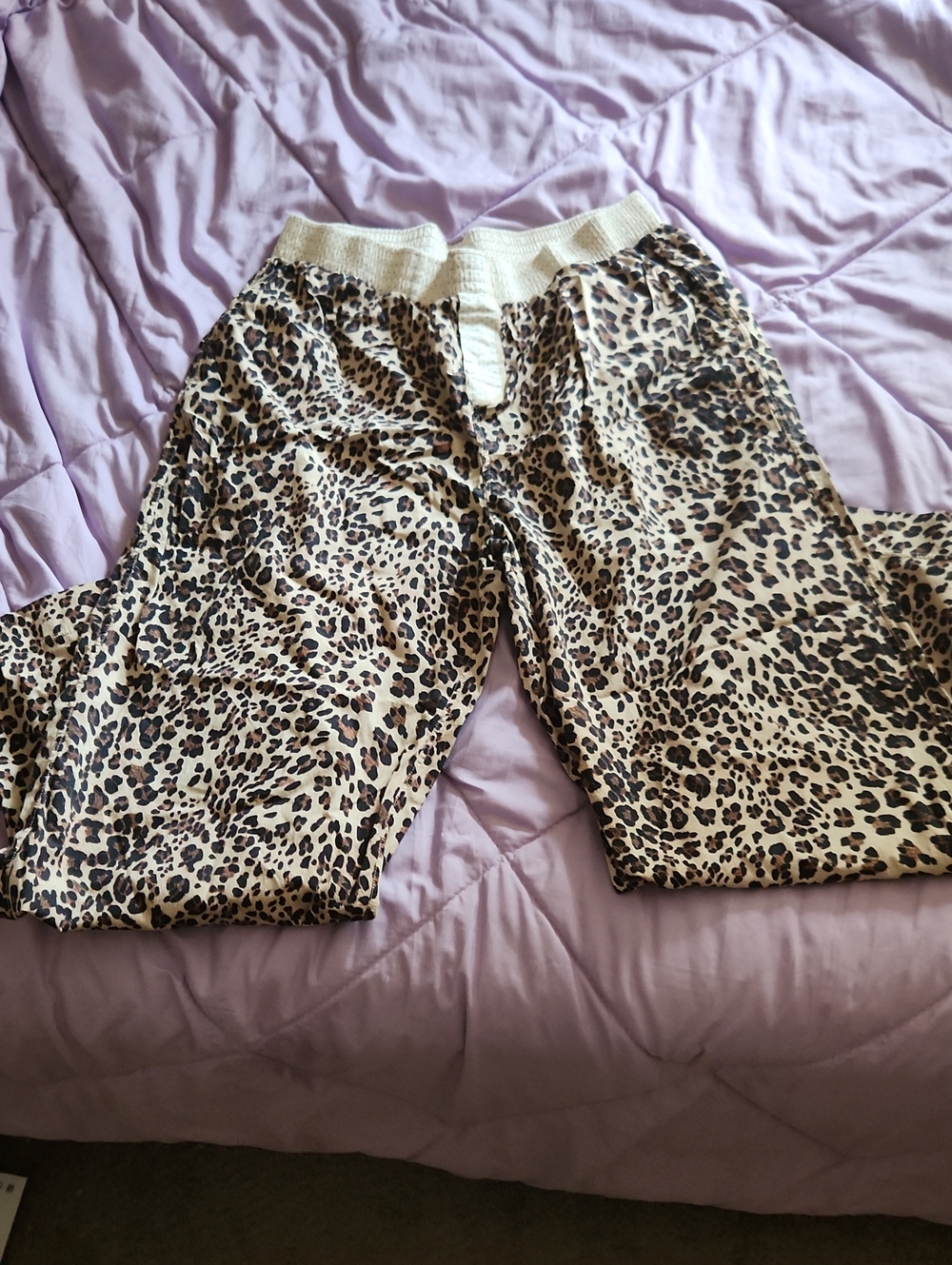 Women's Leopard Print Lounge Pants - Beige/Brown We The Free medium